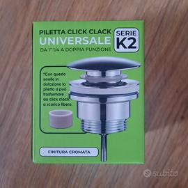 Piletta click clack universale da 1" 1/4 NUOVA