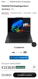 Lenovo thinkpad T14s Snapdragon elite x 