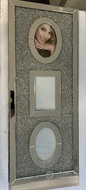 Cornice multipla in ARGENTO, 74,5x30x2,1cm.
