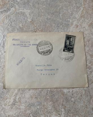 Busta Storia Postale Trieste 1952