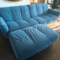 Divano 3 posti Natuzzi mod Talento e pouf