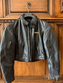 Giacca moto in vera pelle pieno fiore 100%