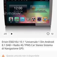 Erisin 1Din 8core 10,1" Android 8.1gps wi-fi 4G