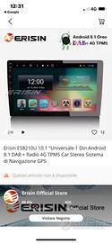 Erisin 1Din 8core 10,1" Android 8.1gps wi-fi 4G