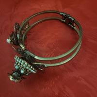 Bracciale con perle bianche ,tipo oro antico,