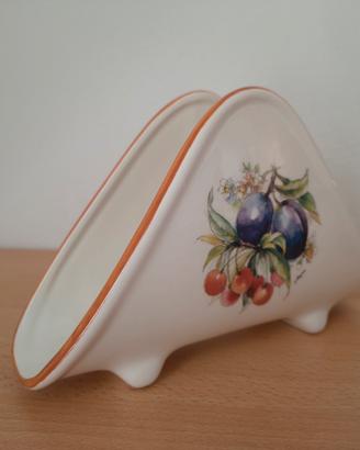 Porta tovaglioli in ceramica decorato