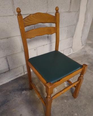 Set 6 sedie rustiche Vintage in legno massello 