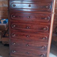 Cassettiera stile Luigi Filippo palissandro 6 c