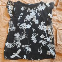 Blusa smanicata con volant spalle 44