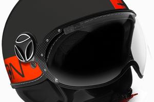 Casco Moto Jet Momo Design Fighter FGTR FLUO Nero 