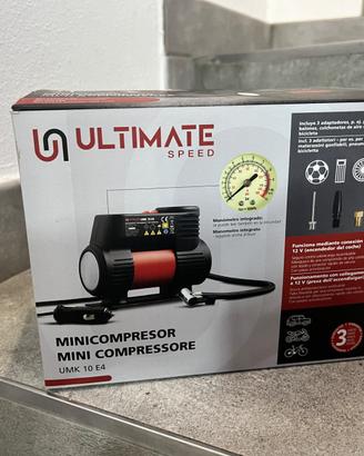 Mini compressore 12V auto bici nuovo scatola