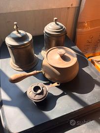 Set Contenitori Vintage Ottone/Rame