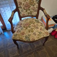 elegante poltrona in stile Luigi XV come nuova 