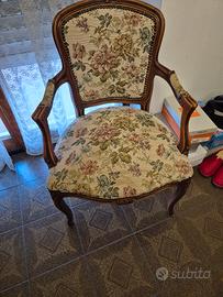 elegante poltrona in stile Luigi XV come nuova 