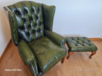 POLTRONA CHESTERFIELD QUEEN ANNE originale