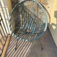 Poltrona da giardino rotonda resina