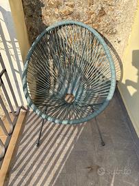 Poltrona da giardino rotonda resina