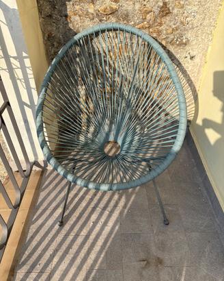 Poltrona da giardino rotonda resina