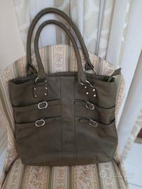 Borsa capiente donna color oliva