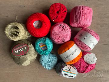 Mix gomitoli cotone colorati