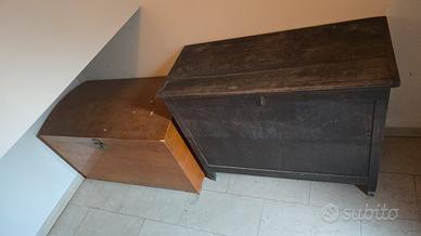 coppia di mobili baule da restauro