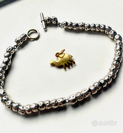 Bracciale Dodo in argento con granelli