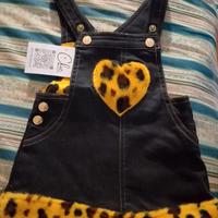 Vestito in jeans maculato 6/9 mesi