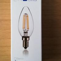 Lampadina LED Ideal Lux E14 4W Oliva Trasparente