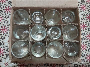 Set da 12 bicchierini shot in vetro  per liquore 