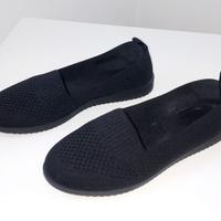 Ballerine / slip-on in maglia nera - Taglia 37