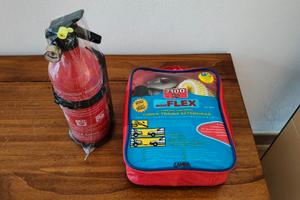 Kit estintore più fune di traino.