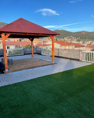 Gazebo in legno lamellare