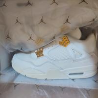 Air Jordan 4 Gold and White 