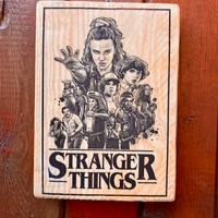 Stranger Things stampa su legno 14x19 cm.