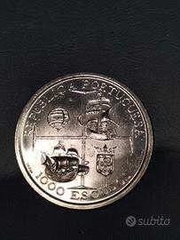 Moneta 1000 escudos portoghese argento 1998