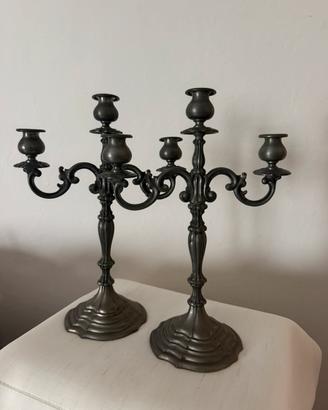Candelabri in peltro