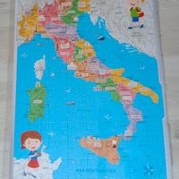 puzzle  Italia educativo carta politica e fisica. 