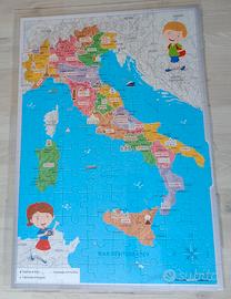puzzle  Italia educativo carta politica e fisica. 