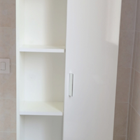 Armadietto sospeso bianco lucido per bagno