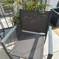 Set da giardino/terrazzo 2 sedie,panchina e tavolo