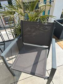 Set da giardino/terrazzo 2 sedie,panchina e tavolo