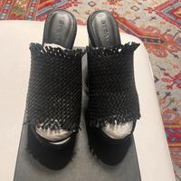 Sabot nero in pelle STRATEGIA