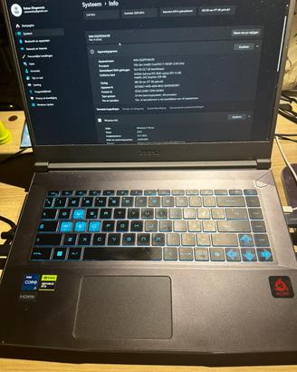 MSI thin 15 laptop da gaming