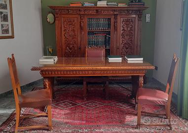 Studio intarsiato stile rinascimentale siciliano