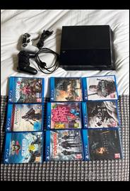 PS4 bundle pack (ps4+ 2 controllers + 9 giochi