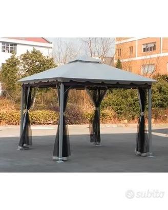 GAZEBO IN ACCIAIO SMERALDA 300X300 CM