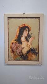 Raro e affascinante quadro vintage "double-face"