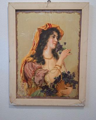 Raro e affascinante quadro vintage "double-face"