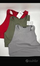 Top tezenis L vede rosso grigio opaco