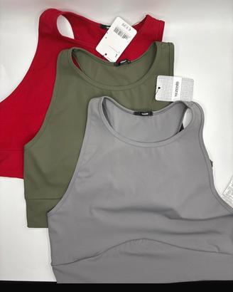 Top tezenis L vede rosso grigio opaco
